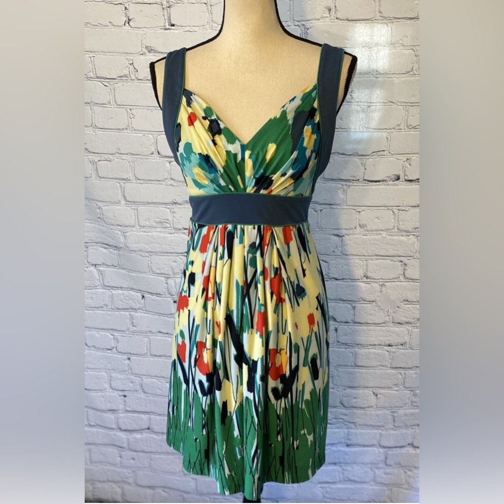 BCBGMaxAzria Multicolor Floral Maxi Dress